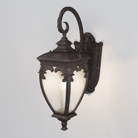 Maytoni fleur applique da esterno ip44 vetro lavorato