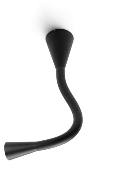 Applique linea light snake w1 orientabile nero led 2w 3000k