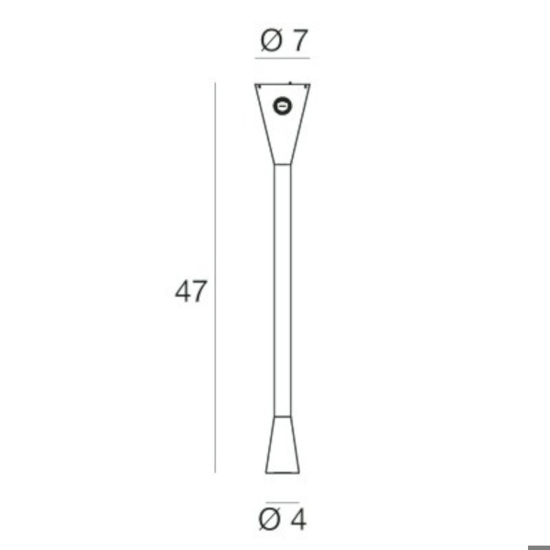 Snake linea light w1 applique led  2w 3000k con interruttore orientabile
