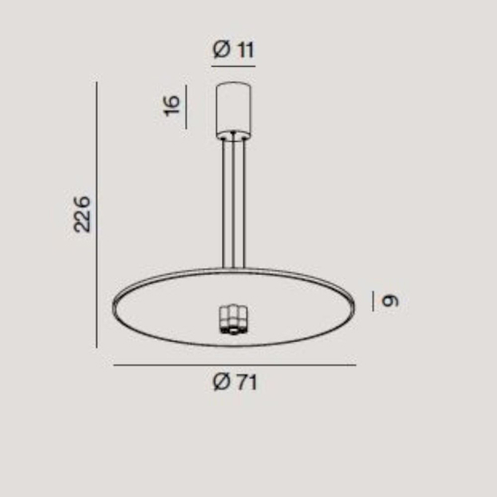 Stream perenz lampadario design moderno 6 faretti cob led 3000k bianco