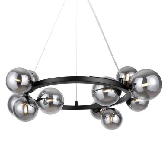 Maytoni dallas lampadario moderno sfere vetro fume'