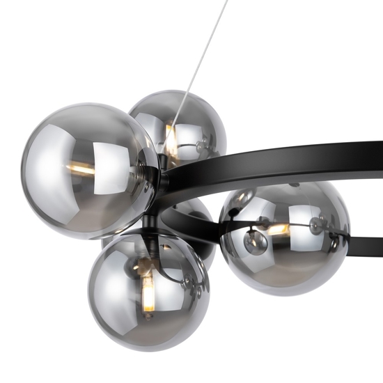 Maytoni dallas lampadario moderno sfere vetro fume'