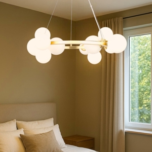 Maytoni dallas lampadario per camera da letto colore oro