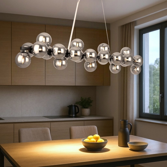 Maytoni dallas lampadario per cucina moderna sfere in vetro