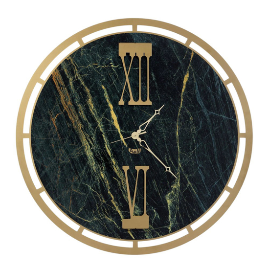 Orologio rotondo da muro 63cm oro laccato numeri romani
