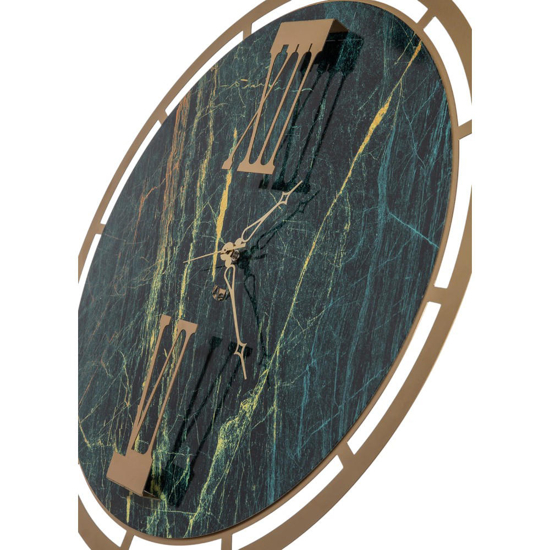 Orologio rotondo da muro 63cm oro laccato numeri romani