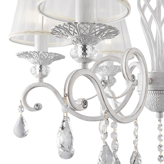 Maytoni grace lampadario camera da letto bianco con pendenti