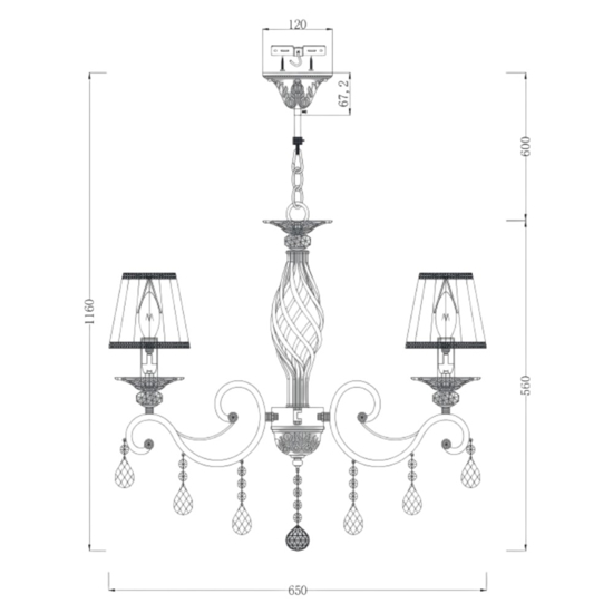 Maytoni grace lampadario camera da letto bianco con pendenti