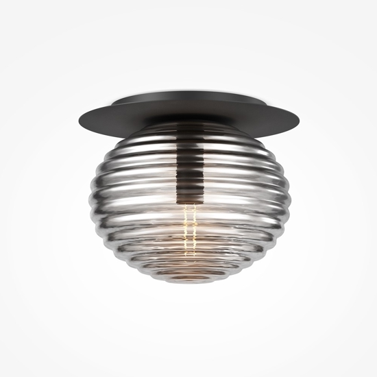 Maytoni reels plafoniera moderna sfera in vetro rigato