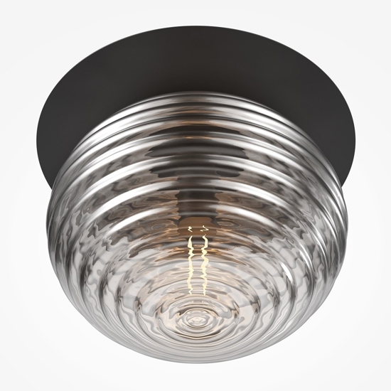 Maytoni reels plafoniera moderna sfera in vetro rigato