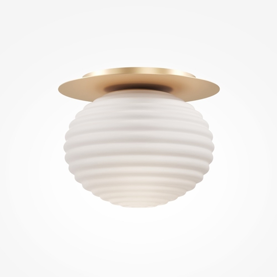 Maytoni reels plafoniera moderna in vetro bianco