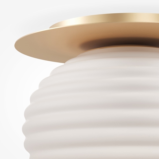 Maytoni reels plafoniera moderna in vetro bianco