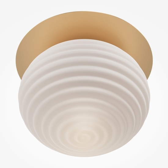 Maytoni reels plafoniera moderna in vetro bianco