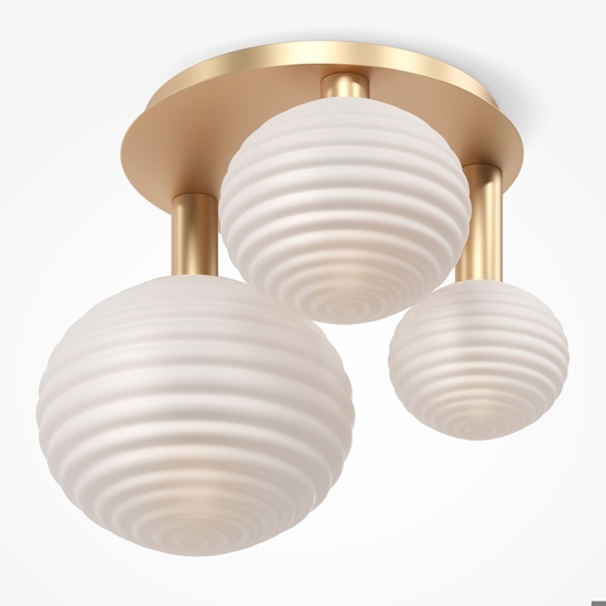 Maytoni reels plafoniera moderna 3 luci sfere in vetro