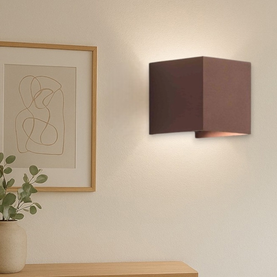 Isyluce applique 6w cubo corten 3000k per esterno