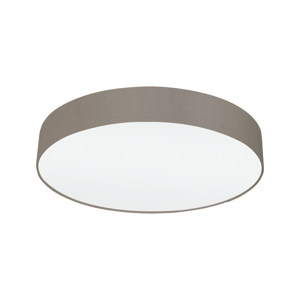 Plafoniera moderna tonda tessuto tortora 57cm