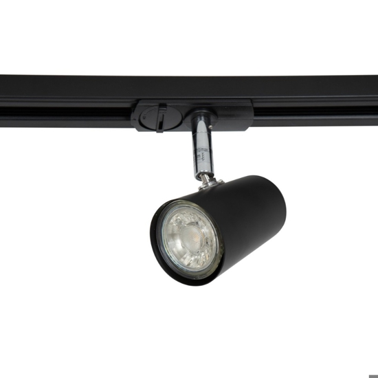Plafoniera a binario nero 3 spot led orientabili monofase fp