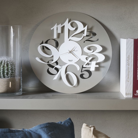 Orologio da muro design moderno sabbia bianco