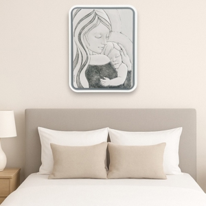 Capezzale moderno maternita grigio 45x58 bongelli preziosi
