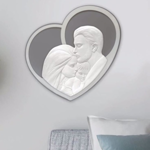 Capezzale moderno sacra famiglia cuore 60x72 grigio bongelli preziosi