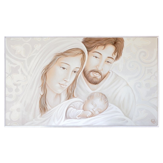 Capoletto classico capezzale sacra famiglia 122x72 quadro per camera da letto