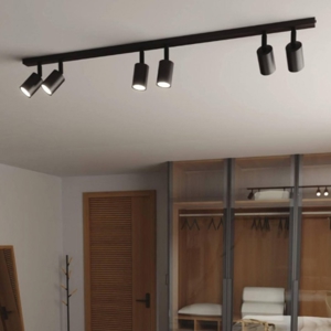 Plafoniera nera con faretti orientabili fp