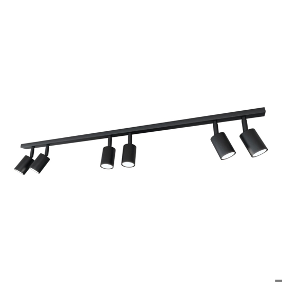 Plafoniera moderna nera con faretti orientabili fp