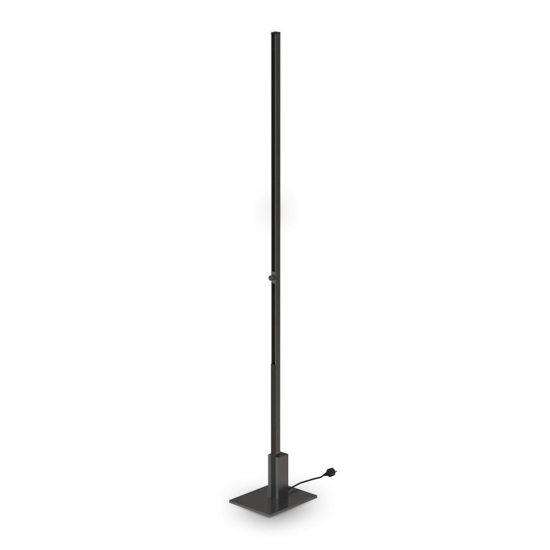Ideal lux ego pt lampada da terra nera led moderna
