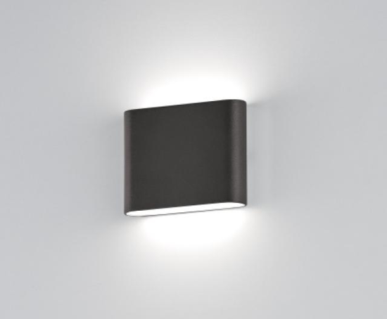 Applique da esterno led 12w 3000k antracite moderna ip54
