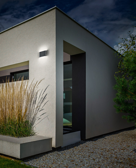 Applique da esterno led 12w 3000k antracite moderna ip54