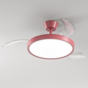Perenz myra ventilatore a plafoniera rosso led cct 3000k 4000k 6000k da 13 a 20mq