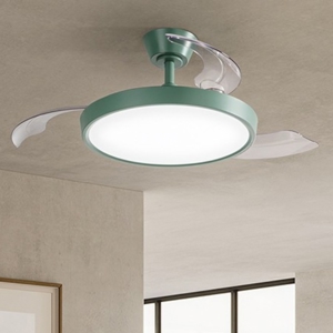 Plafoniera con ventilatore perenz myra verde petrolio led cct
