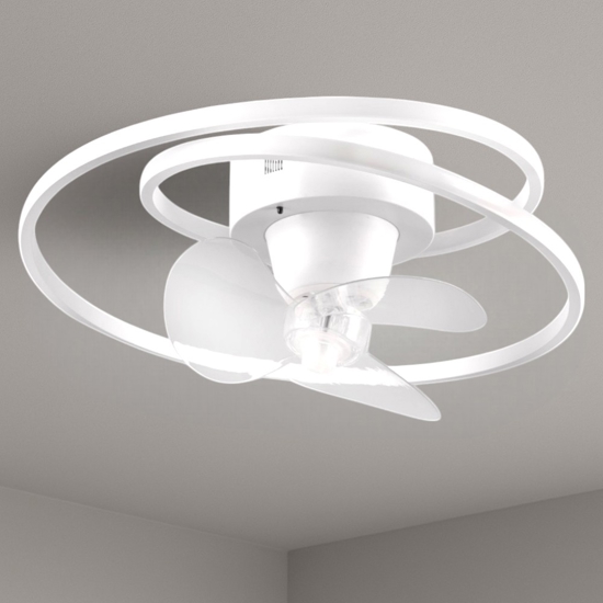 Ventilatore a plafoniera con luce da soffitto bianco design moderno