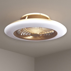Ventilatore oro plafoniera con luce e telecomando fp