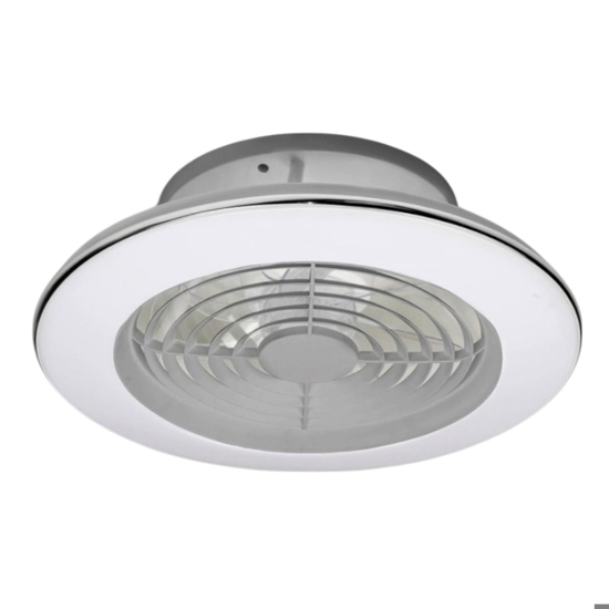 Ventilatore da soffitto a plafoniera con luce grigio fino a 13mq