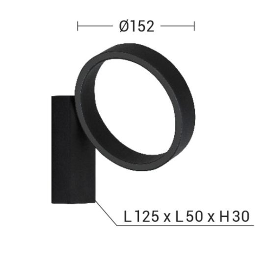Applique da parete moderna oro satinato luce led orientabile 7w 3000k
