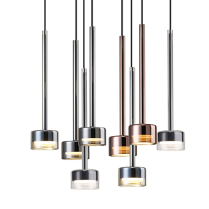 Lampadario vetri multicolor pendenti per soggiorno moderno