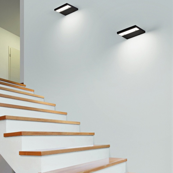 Applique moderna isyluce plate bianco led 12w 3000k 4000k
