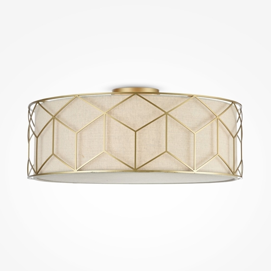 Maytoni messina plafoniera moderna circolare colore oro