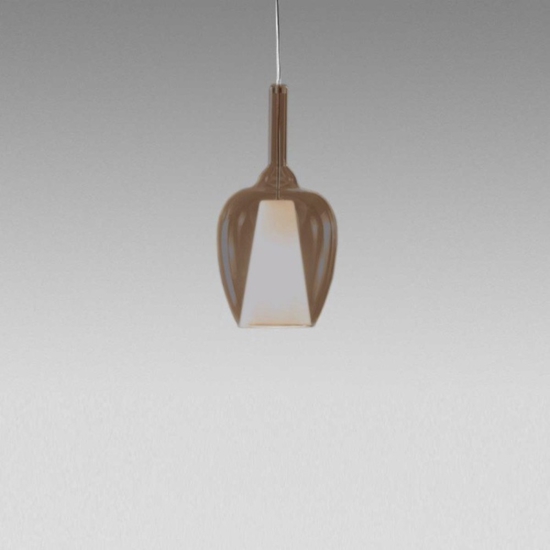 Gea luce ofelia lampada a sospensione in vetro colorato