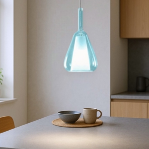 Gea luce ofelia lampada a sospensione per cucina moderna colore blu