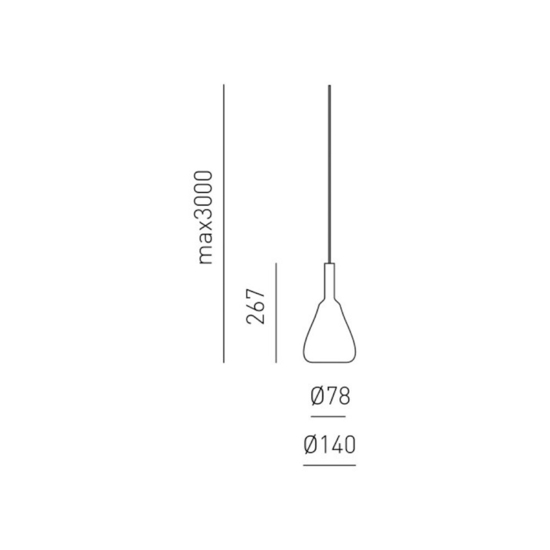 Gea luce ofelia lampada a sospensione per cucina moderna colore blu