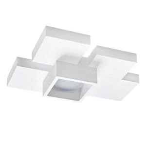 Visualizza i dettagli per Plafoniera moderna quadrati gesso bianca sforzin Plafoniera moderna quadrati gesso bianca sforzin