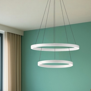 Gea luce criseide lampadario moderno led 60w 3000k per soggiorno