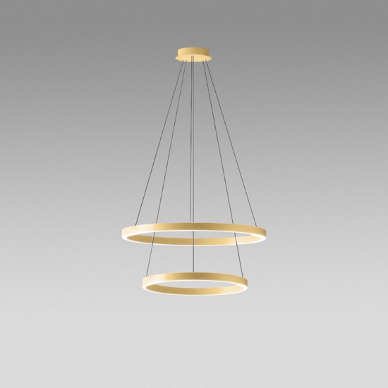 Gea luce criseide lampadario moderno led 60w 3000k colore oro