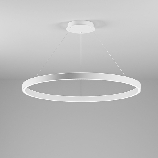 Gea luce criseide lampadario moderno led 100w 3000k circolare bianco