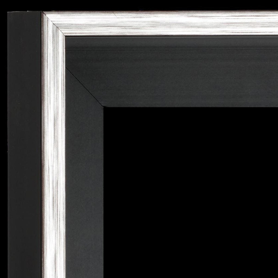 Quadro astratto fiori colorati 90x120 cm cornice nera e argento