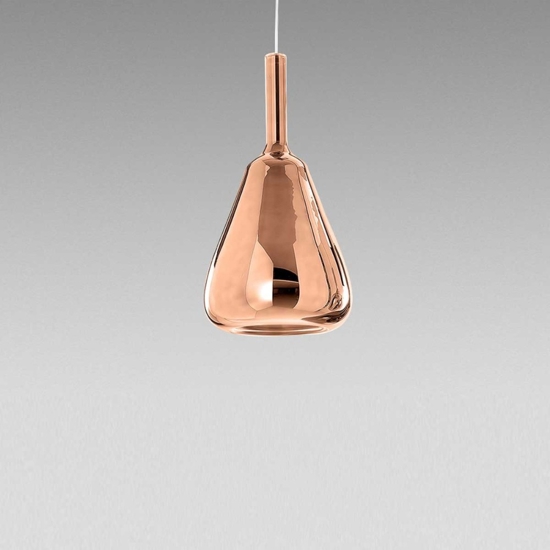 Gea luce ofelia lampada a sospensione per cucina colore rame