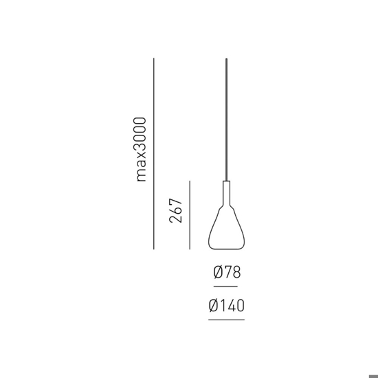 Gea luce ofelia lampada a sospensione per cucina colore rame