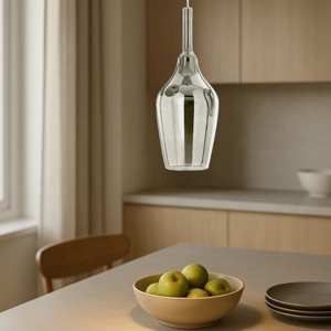 Gea luce ofelia lampada a sospensione colore cromo